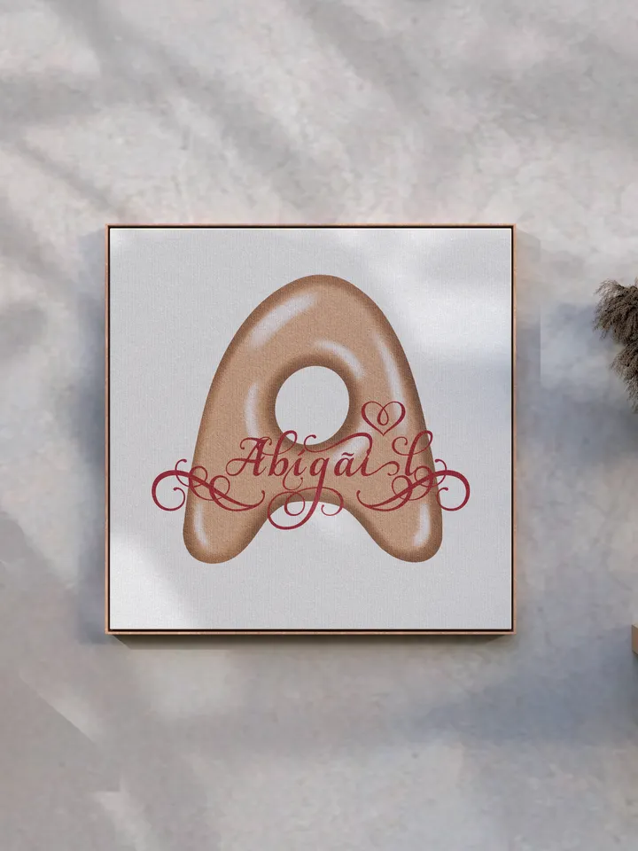 Abigail — name in Samantha style with bright letters, digital design
