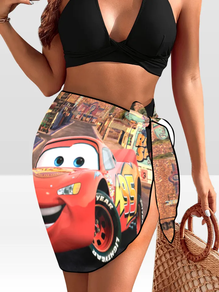 Lightning McQueen Cars Beach Sarong Wrap