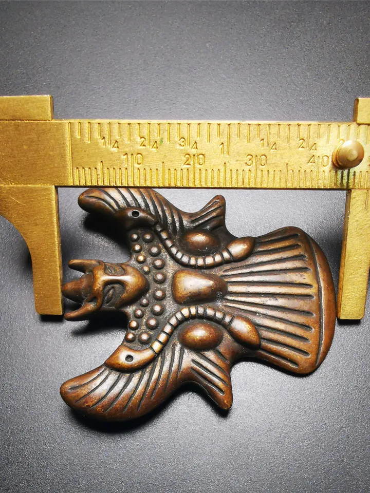 Gandhanra Antique Tibetan Buddhist Amulet,Garuda,Garula,Suparna,Golden-winged Bird Pendant,Made of Brass