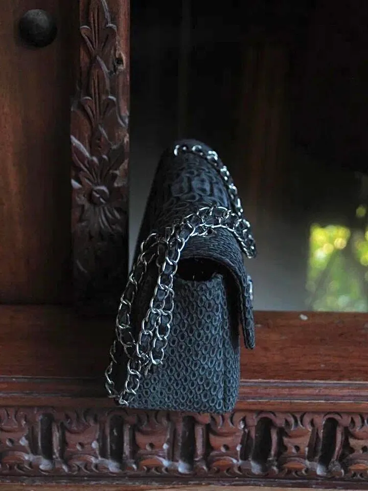 Genuine python skin adjustable chain crossbody black women classy MINI bag, classy evening bag, leather small grey bag, everyday purse