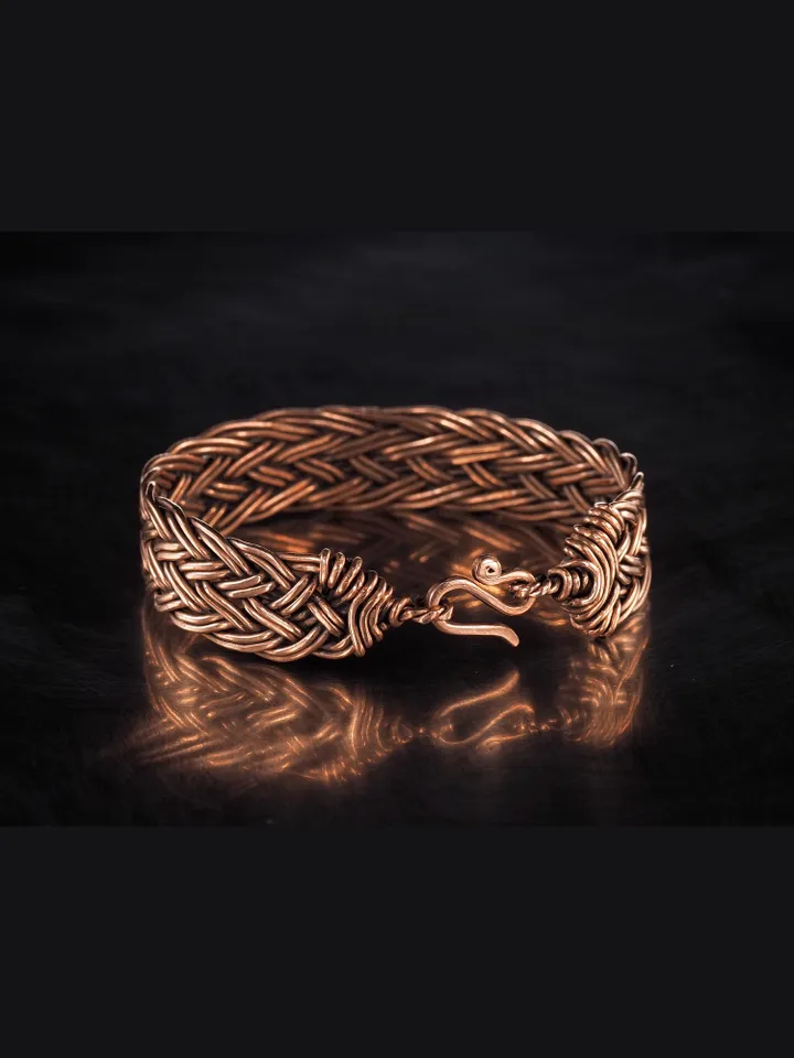 Wire wrapped copper bracelet for woman Antique style copper jewelry WireWrapArt