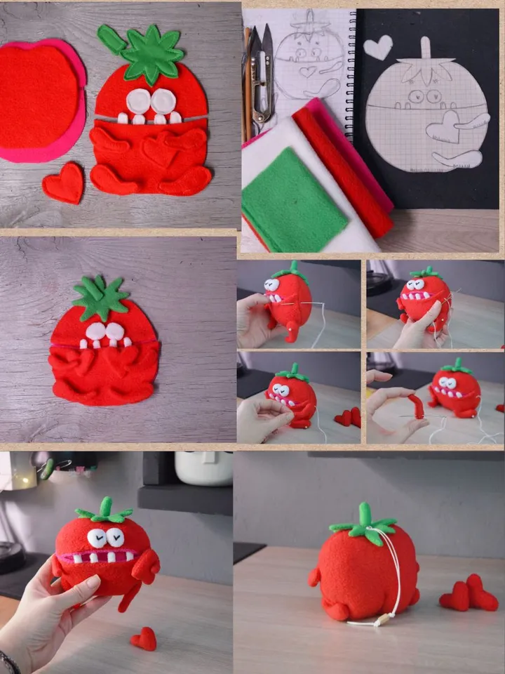 PDF Plush Toy Set – Veggie Softies with Pocket Mouth