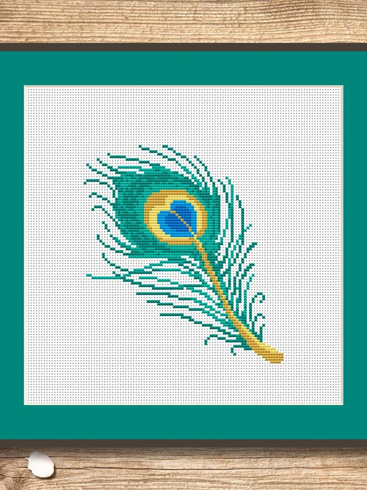 The Feather Cross Stitch Pattern, Feather Cross Stitch Pattern, Folklore Cross Stitch Pattern, Boho Feather Patterns #oth006