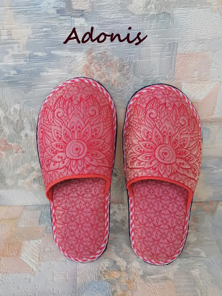 Adonis Slippers Size 8 - 9 Embroidery Design