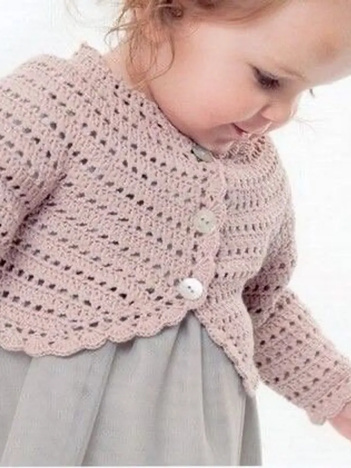 Crochet Pattern Baby Cardigan, baby bolero, baby jacket for sizes0-6, 6-12 months, 1-2 years baby pattern pdf
