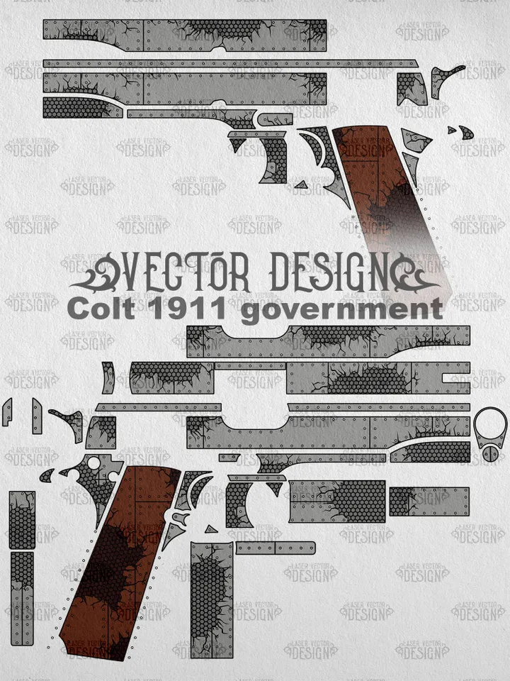 VECTOR DESIGN Colt 1911 government Metal tearing