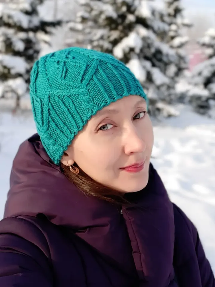 Palmyra Hat Knitting Pattern for 1 Adult Size Beanie with Original Cable and Arans Stitches
