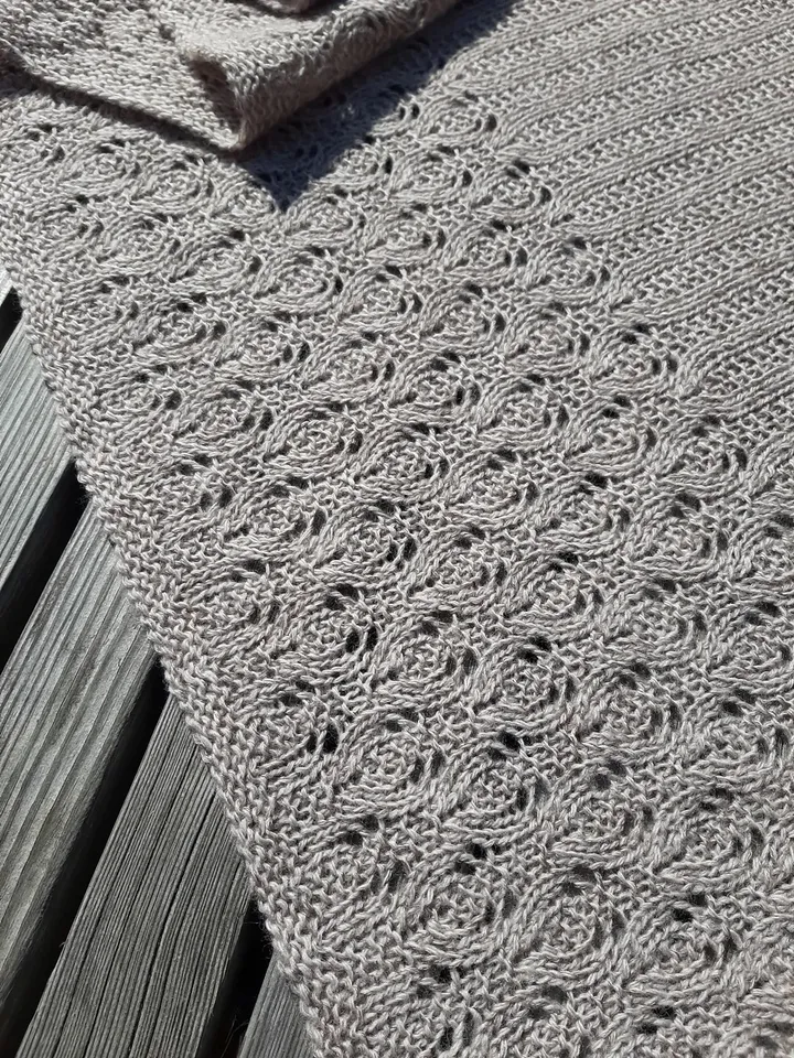 Caring Asymmetrical Shawl Knitting Pattern Easy Project for beginners Textured Scarf