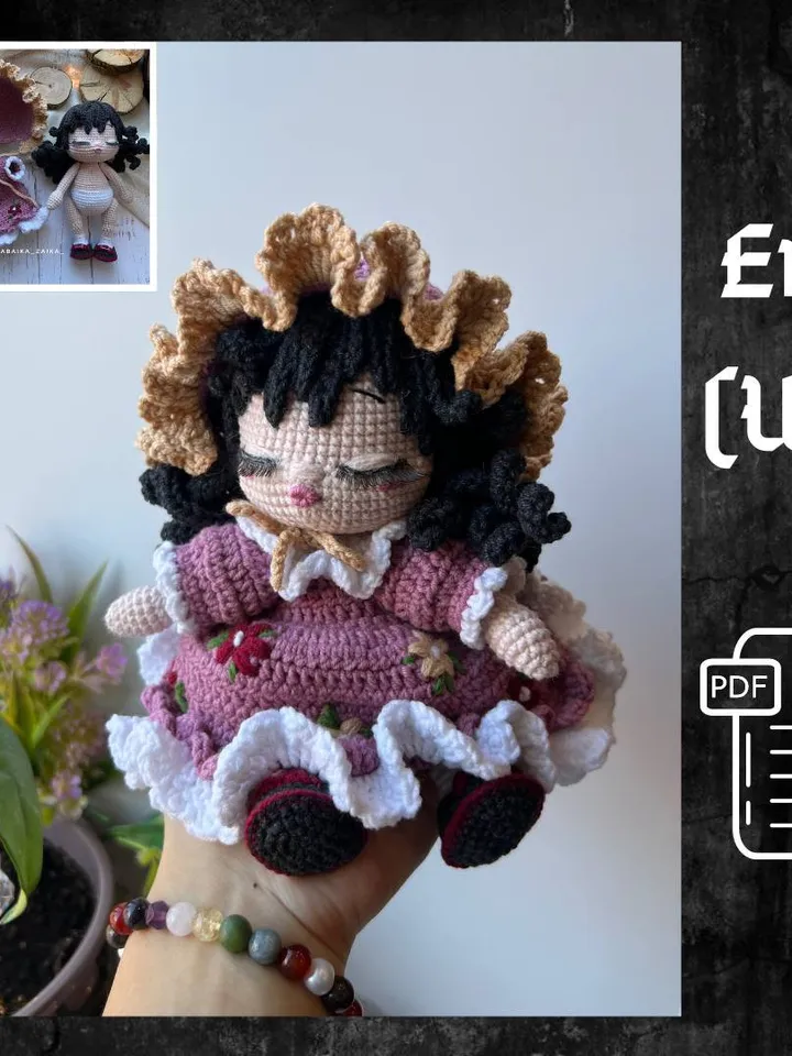 PDF Vintage Doll Crochet Pattern, Amigurumi Doll Pattern, Vintage Pattern, Crochet baby doll, Crochet doll, Amigurumi toys, Vintage decor