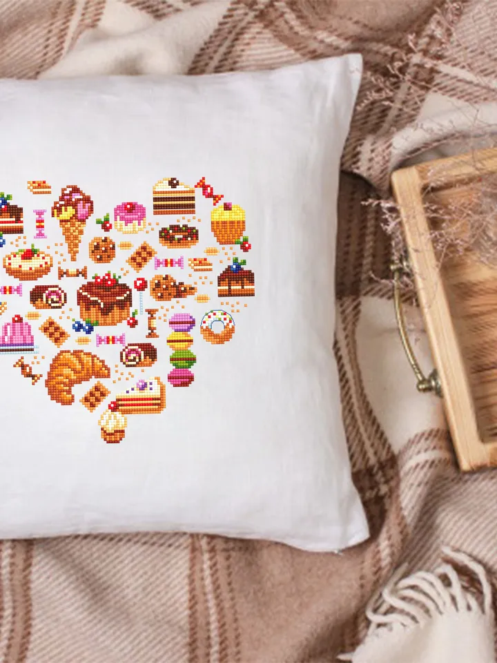 Dessert cross stitch pattern download PDF Small sweets sampler cross stitch, Mini food cross stitch chart, Bakery art, Kitchen decor #F14