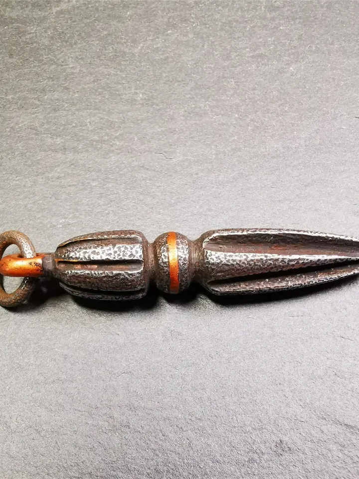 Gandhanra Handmade Tibetan Amulet ,Kila(Dorje Phurba) , Trantic Buddhism Ritual Implement Pendant,Made of Cold Iron,2.5"