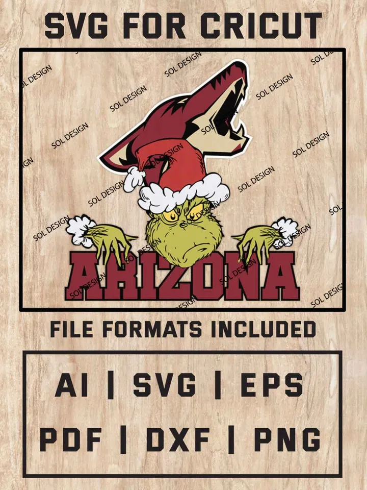 Grinch Arizona Coyotes SVG, NHL Logo SVG Design, NHL Arizona Coyotes SVG, NHL Coyotes Cricut, Christmas Svg, Grinch svg, Digital Download