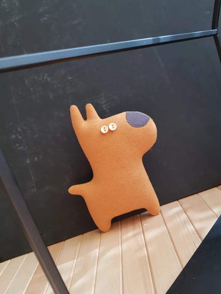 Dog sewing pattern PDF, rag doll tutorial in English, stuffed animal sewing diy