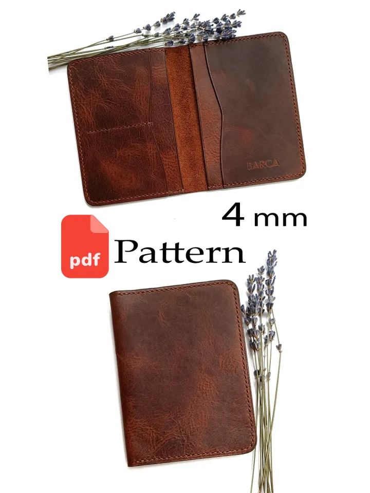 PDF Pattern Passport cover - Document holder Pattern - Download PDF Punch pitch 4 mm.