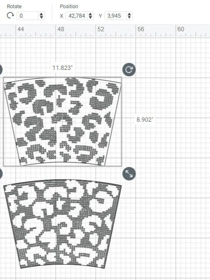 Rhinestone Template Starbucks Acrylic Cup SS10 Hotfix & HTV Tumbler Wrap Template - Digital Download Svg Png Pdf Silhouette/ Cricut