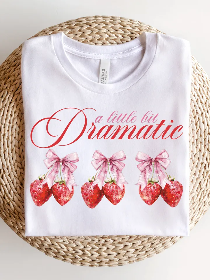 Little bit Dramatic Strawberry Bow Png, strawberry era, Cherry coquette bow png soft girl era aesthetic png Trendy Cherry png coquette