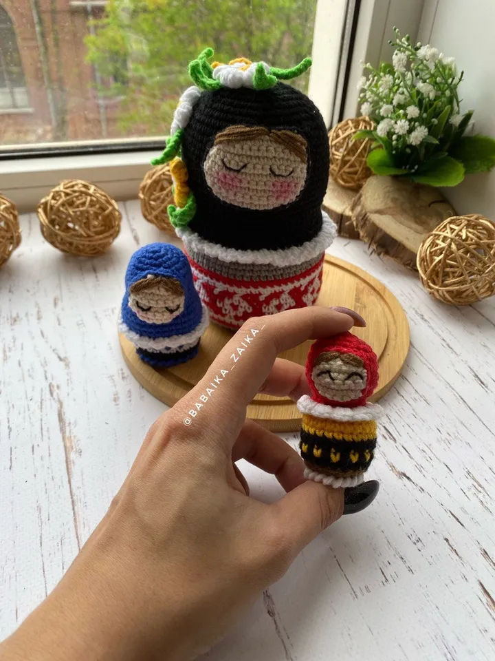 PDF Matryoshka Crochet Pattern Crochet Amigurumi Doll Pattern PDF Stuffed Toy Pattern English Pattern Amigurumi toy Crochet Matryoshka Doll