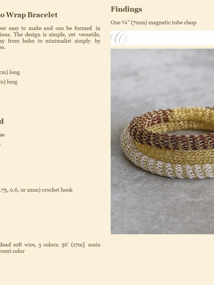 New Wire Crochet Jewelry: 17 Elegant Invisible Bobbin Crochet Designs