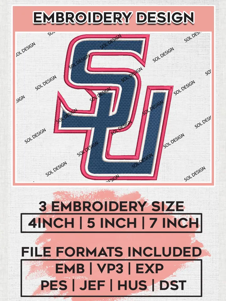 NCAA SU Bulldogs Team Logo Embroidery Design Files, NCAA Samford Bulldogs Machine Embroidery, NCAA Teams, 3 sizes, NCAA Machine embroidery designs, Digital Download