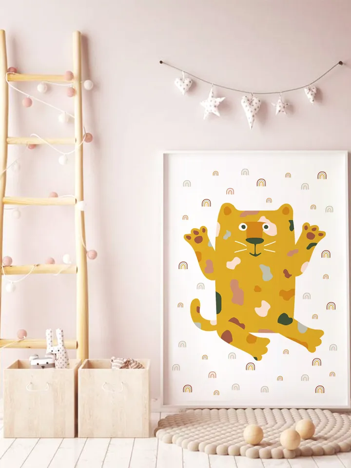 Lion Printable Wall Art Rainbow Tiger Playroom Wall Decor Leopard Printable Baby Room Poster Baby Boy Nursery Decor Toddler Room Wall Art