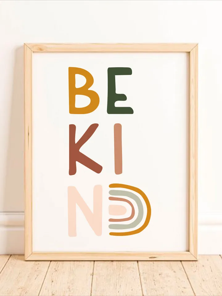 Be Kind Nursery Decor Baby Boy Room Sign Toddler Nursery Art Boy Printable Gift Boy Nursery Sage Toddler Baby Affirmation Digital Download