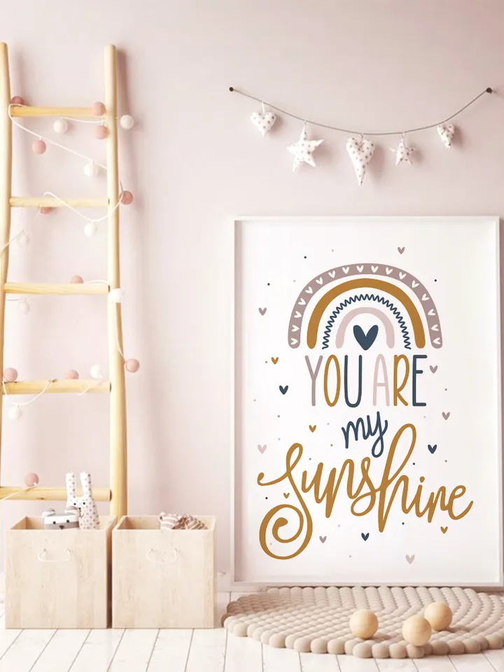 You Are My Sunshine Wall Art Print Toddler Boho Nursery Decor Printable Room Poster Instant Digital Download Picture For New Baby Boy