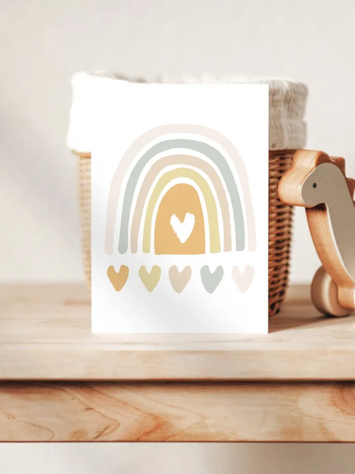 Pastel Color Rainbow Nursery Prints Wall Art Prints Girl Nursery Prints Boy Boho Nursery Art Prints Digital Download
