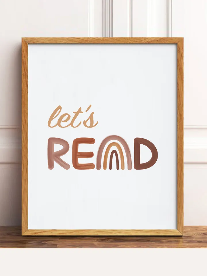 Preschool Wall Poster Classroom Decor Elementary Wall Art Educational Print Let's Play Read Sign Boho Abc Alphabet Instant Digital Download