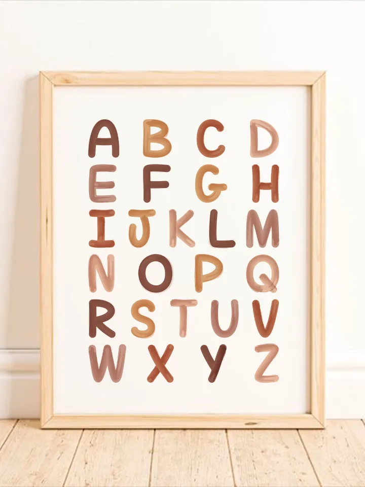 Abc Poster Printable Classroom Alphabet Educational Wall Art Preschool Decor Kindergarden Print Homeschool Printables Wall Art For Kids