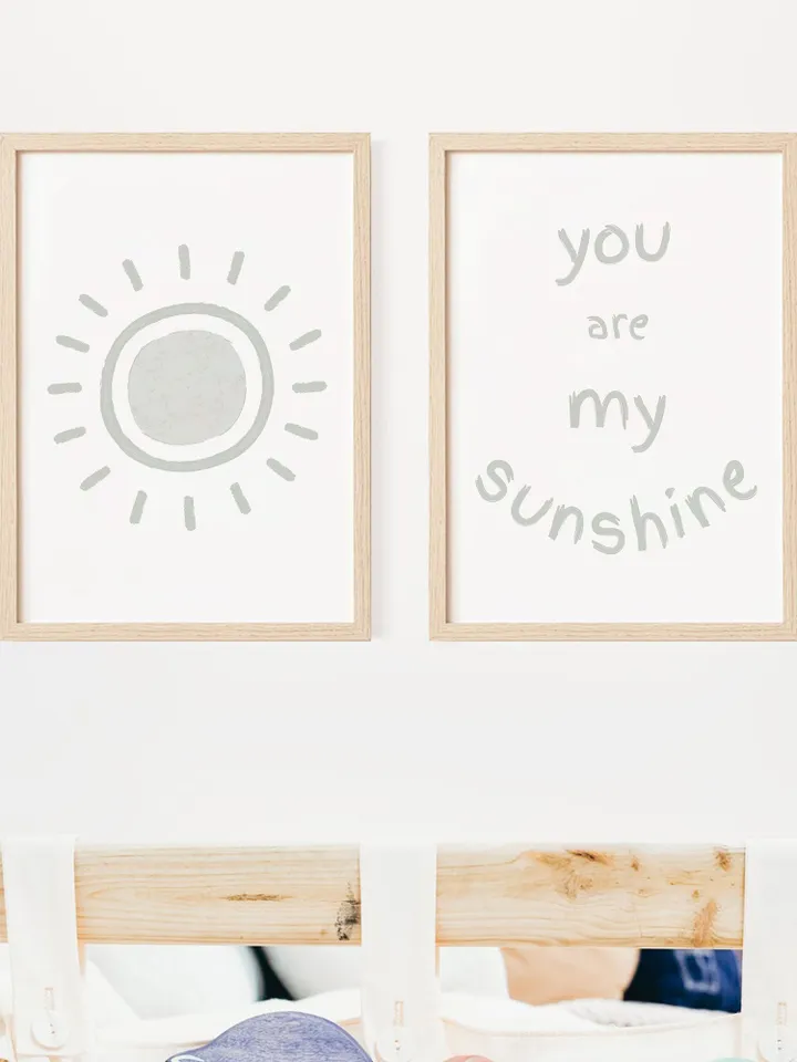 You Are My Sunshine Wall Art Baby Wall Art You Are My Sunshine Baby Nursery Wall Art You Are My Sunshine Wall Art Set Of 2 Digital Download