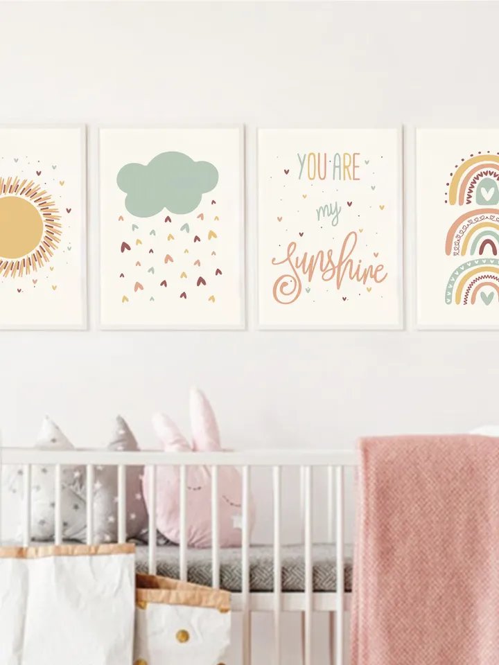You Are My Sunshine Wall Art Prints Wall Art Boho Nursery Sunshine Sign Song Lyrics Wall Art Modern Wall Art Cute Digital Prints Set Of 3