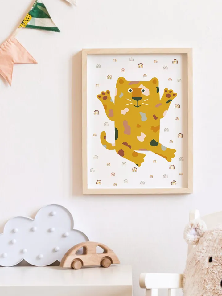 Lion Printable Wall Art Rainbow Tiger Playroom Wall Decor Leopard Printable Baby Room Poster Baby Boy Nursery Decor Toddler Room Wall Art