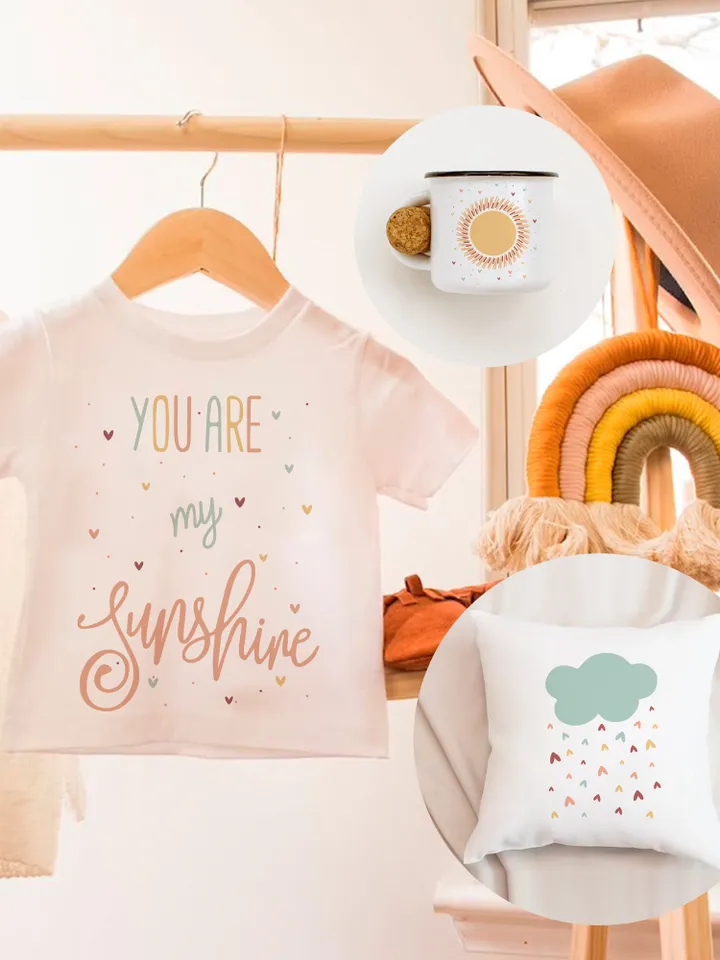 You Are My Sunshine Svg Dxf Png Pdf Ai Eps Boho Clipart Shirts Designs Silhouette Svg Prints Svg Cut Baby Shower Gift Laser Cut File Cricut