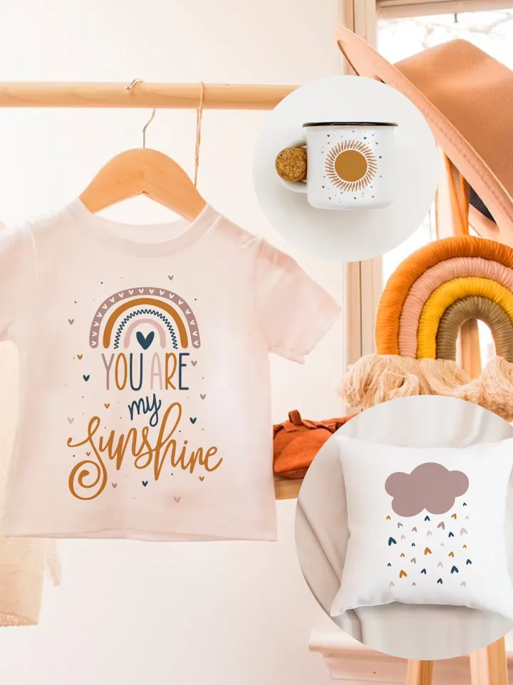 You Are My Sunshine Svg File Rainbow Cricut File Sublimation Png Instant Download Designs Unique New Baby Printable Gift Dxf Laser Cut File