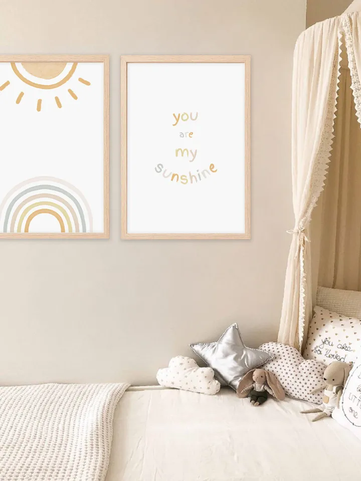Printable Wall Art Nursery Decor Boho Art Prints You Are My Sunshine Wall Art Nursery Prints Set Of 2 Bedroom Digital Download