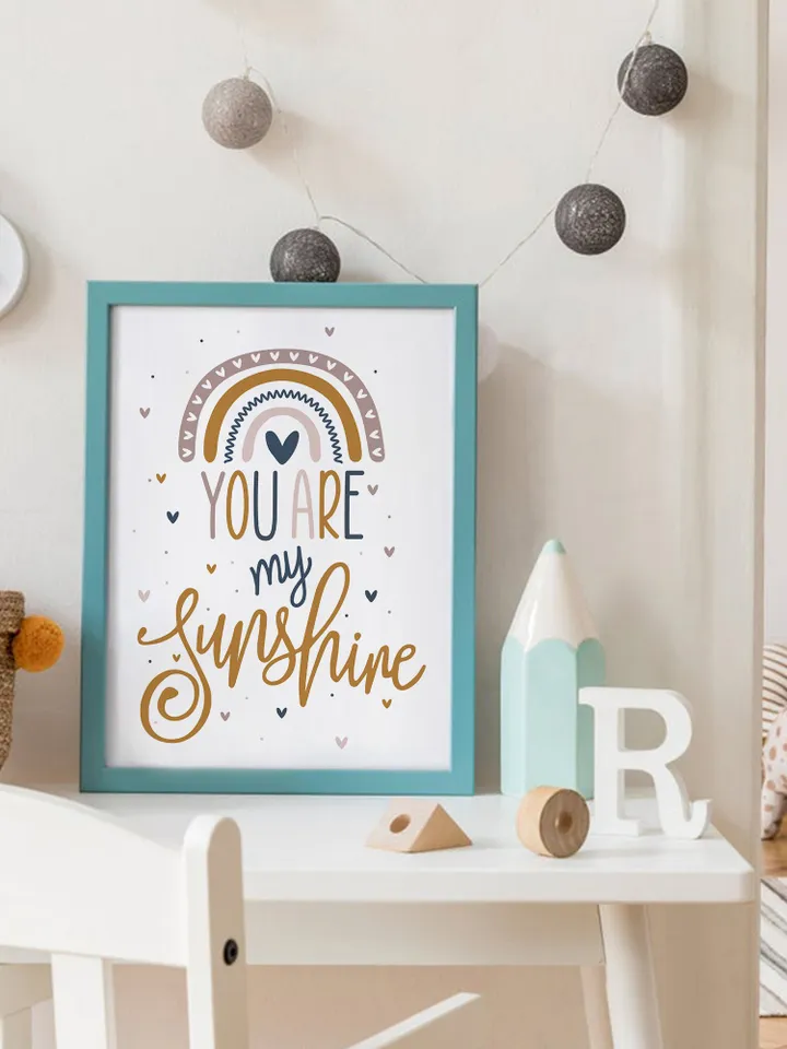 You Are My Sunshine Wall Art Print Toddler Boho Nursery Decor Printable Room Poster Instant Digital Download Picture For New Baby Boy