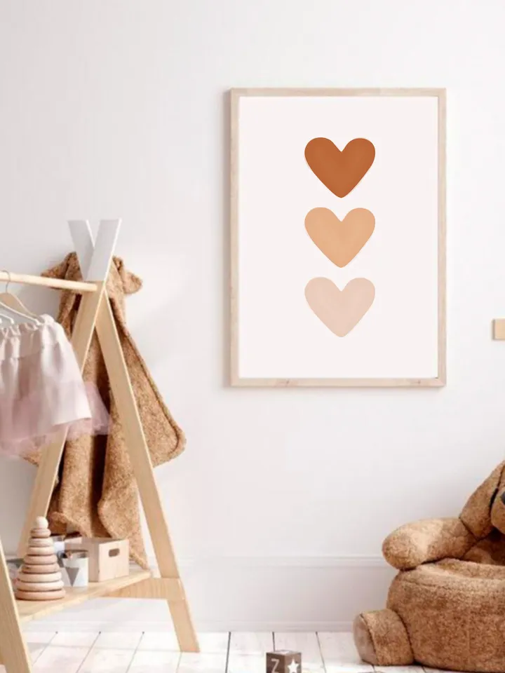 Boho Hearts Cozy Baby Room Decor New Baby Shower Gift For Girl And Boy Printable Wall Art Present For Bedroom Instant Digital Download