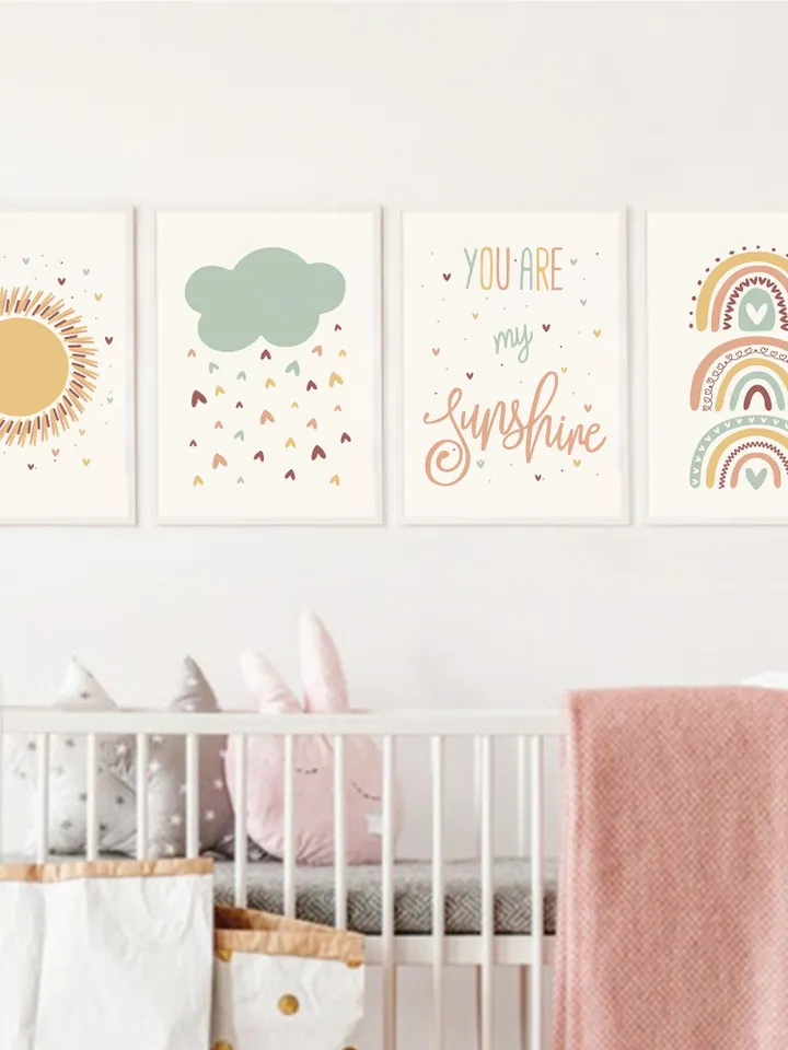 You Are My Sunshine Wall Art Prints Wall Art Boho Nursery Sunshine Sign Song Lyrics Wall Art Modern Wall Art Cute Digital Prints Set Of 3