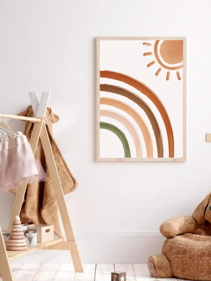 Sun Rainbow Boho Nursery Prints Absrtact Wall Decor Art Neutral Poster For Boy And Girl Printable Baby Gift Instant Digital Download