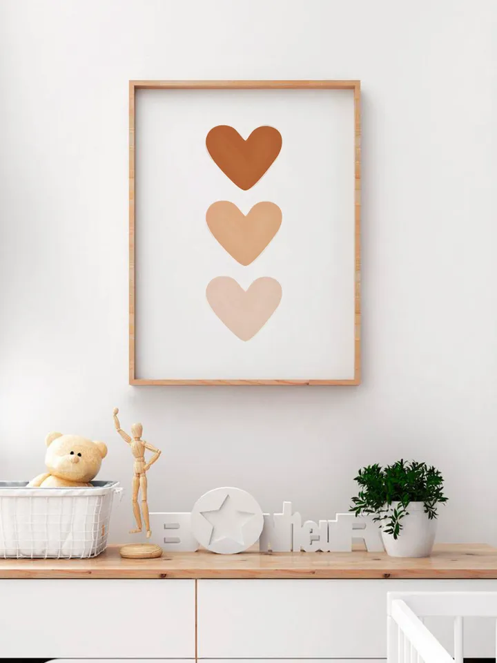 Boho Hearts Cozy Baby Room Decor New Baby Shower Gift For Girl And Boy Printable Wall Art Present For Bedroom Instant Digital Download