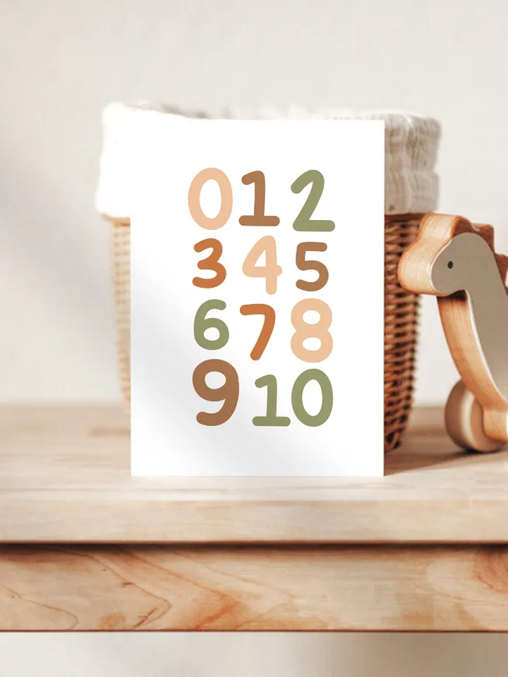 Baby Wall Art Printable Decor Boho Numbers Printable Nursery Art Playroom Wall Decor Boho Farmhouse Classroom Decor 123 Poster Preschool
