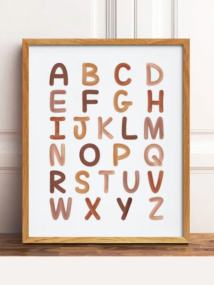 Alphabet Poster Printable Wall Art Abc Poster Classroom Poster Playroom Sign Abc Wall Art 123 Poster Set Of 6 Prints Boho Digital Download