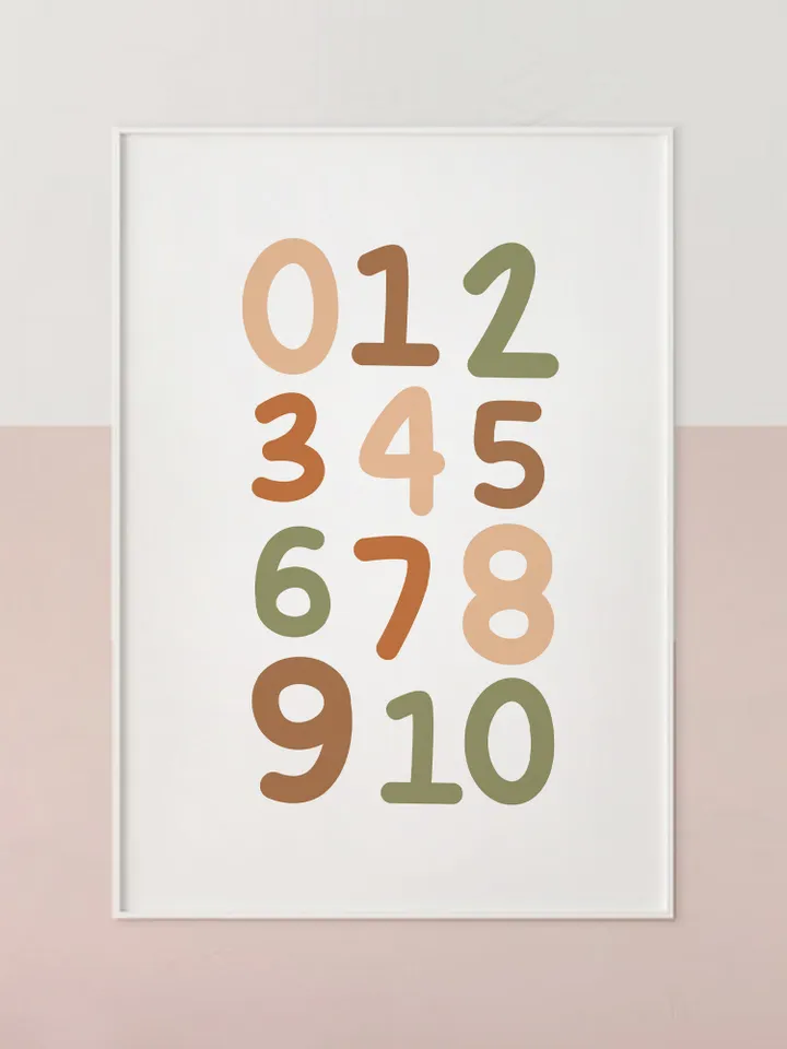 Set Of 6 Prints Wall Decor Alphabet Abc 123 Sun Rainbow Hearts Boho Playroom Homeschool Nursery Bedroom Wall Hanging Decor Over The Bed