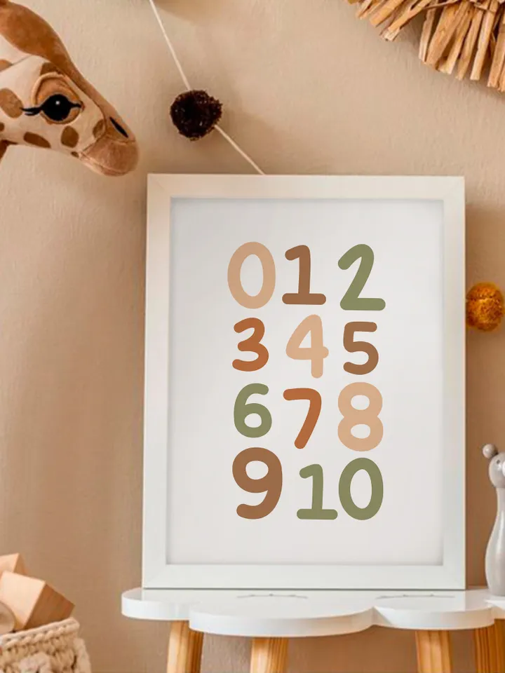 Baby Wall Art Printable Decor Boho Numbers Printable Nursery Art Playroom Wall Decor Boho Farmhouse Classroom Decor 123 Poster Preschool