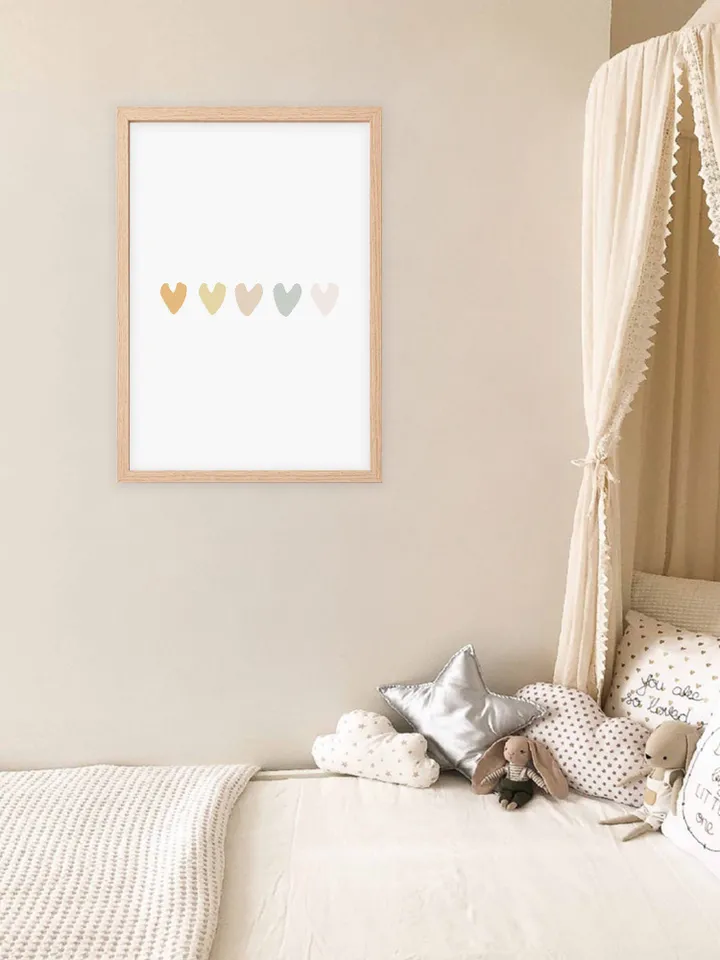 Hearts Boho Nursery Decor Printable Art Pastel Nursery Wall Art Abstract Art Print Scandi Art Prints Digital Download