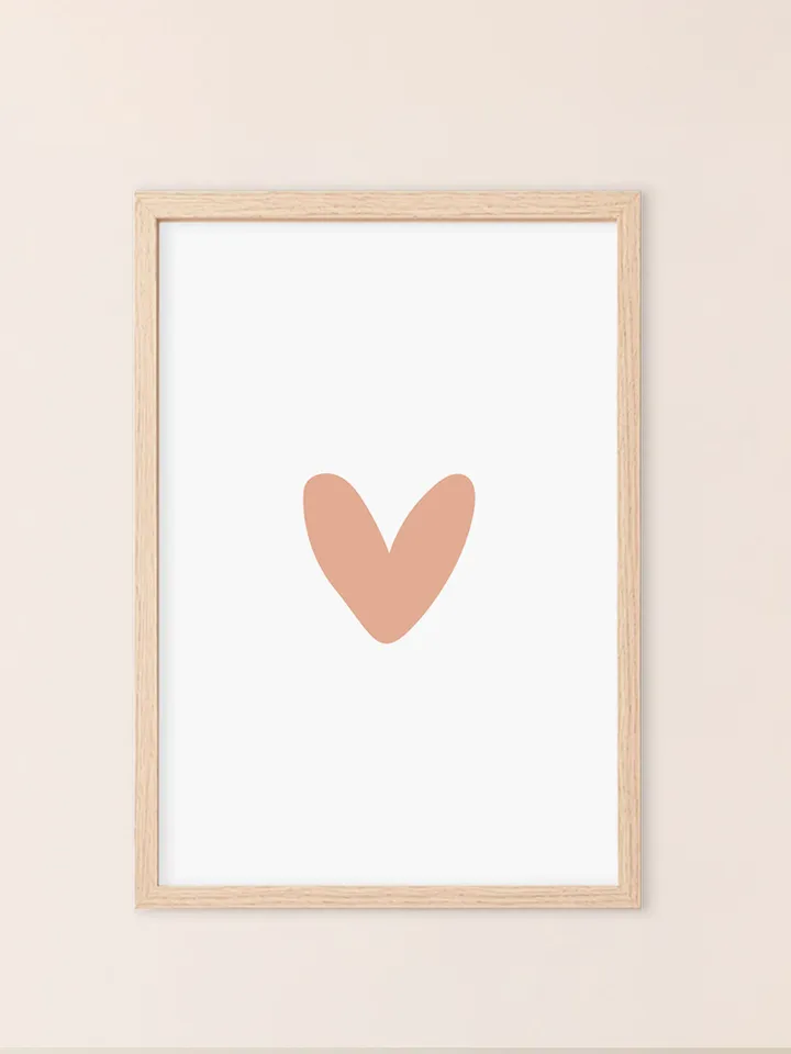 Set of 3 Alphabet Letters, ABC Poster, Heart And Rainbow, Boho Nursery Wall Art - Playroom Printable Decor - Instant Digital Download