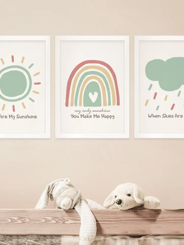 You Are My Sunshine Song Lyrics Wall Art Prints Sunshine Sign Posters And Prints Modern Boho Prints Nursery Wall Decor Prints Set Of 3