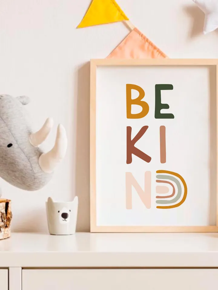 Be Kind Nursery Decor Baby Boy Room Sign Toddler Nursery Art Boy Printable Gift Boy Nursery Sage Toddler Baby Affirmation Digital Download