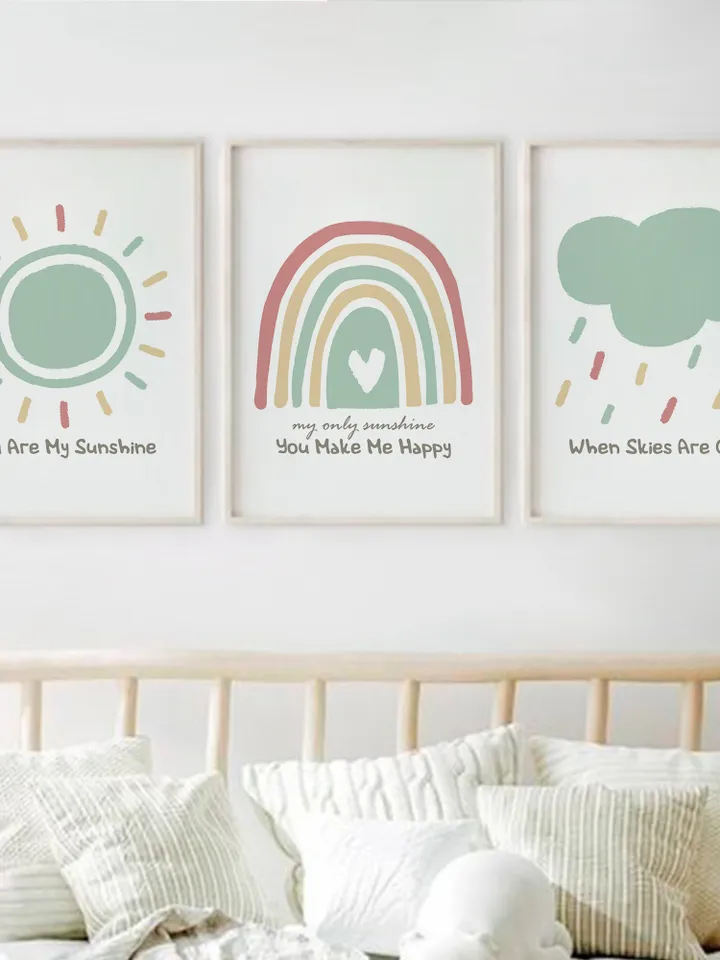You Are My Sunshine Song Lyrics Wall Art Prints Sunshine Sign Posters And Prints Modern Boho Prints Nursery Wall Decor Prints Set Of 3