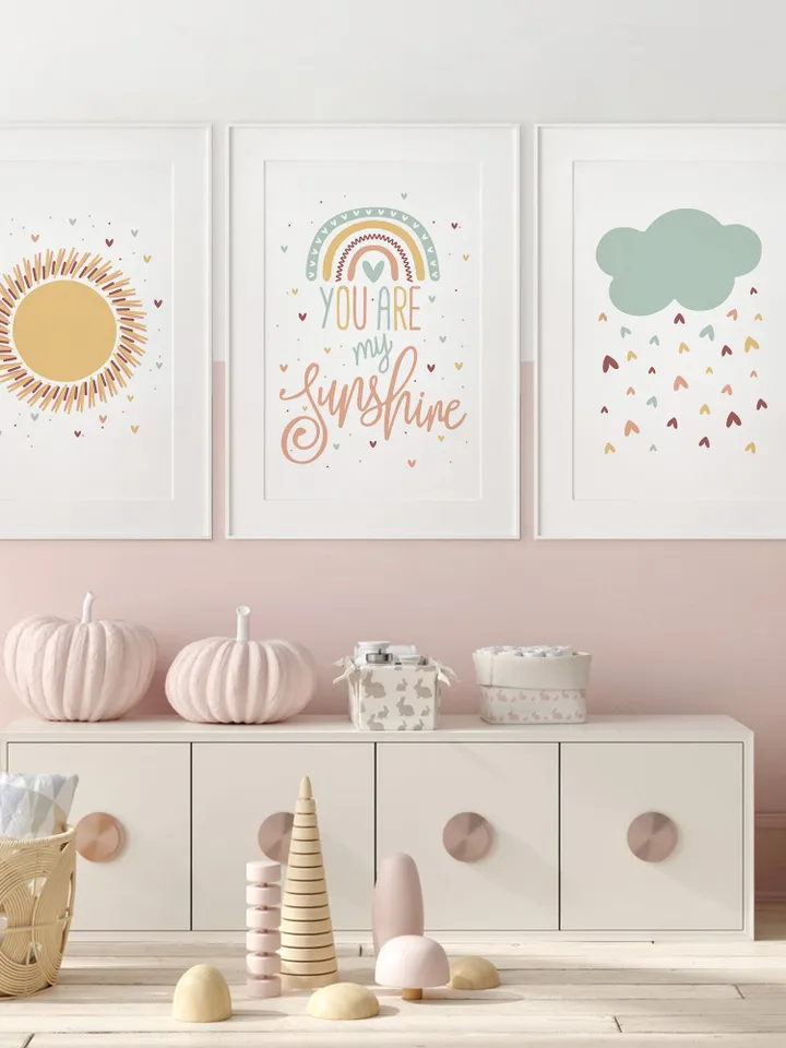 You Are My Sunshine Wall Art Song Lyrics Wall Art You Are My Sunshine Print You Are My Sunshine Gift Wall Art Set Of 3 Digital Download